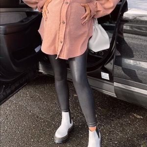 Maternity faux leather leggings